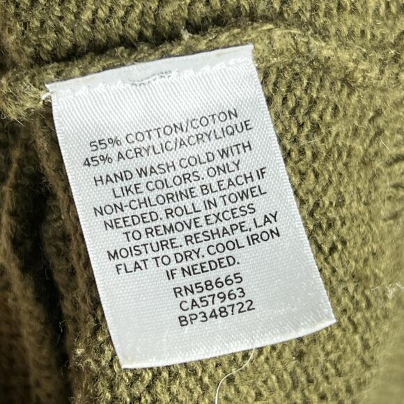 BP Sweater Womens Small Olive Green Open Front Cardigan Pockets Longline Knit - Picture 4 of 8